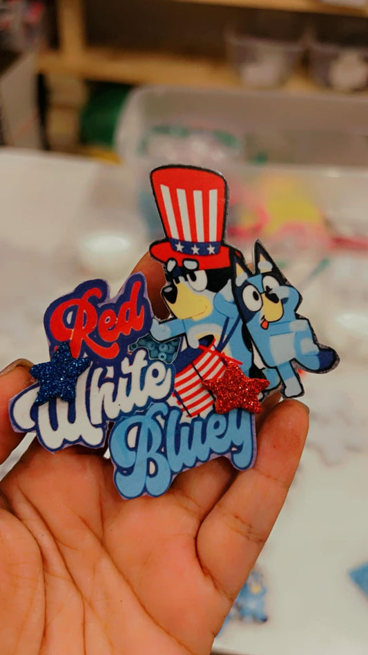 Red white Bluey Shaker