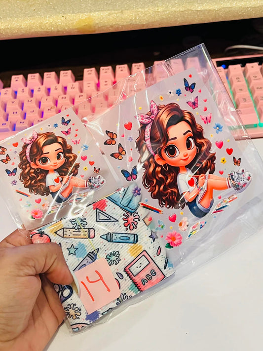 Girly sentada Pintando