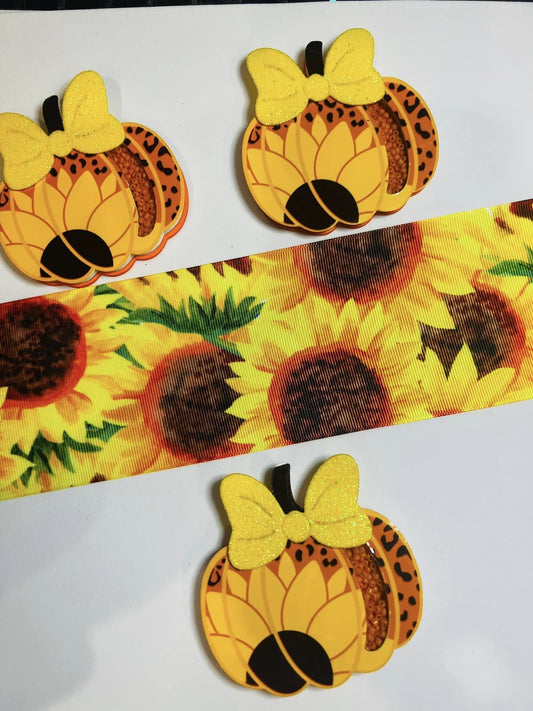 Sunflower Pumpkin Shaker Bow