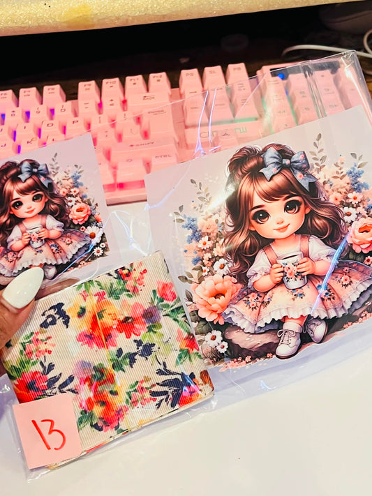 Nena Con Tazitas de Flores